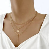 Boho Simple Moon Star Heart Pendant Necklace Women's Retro Sequin Coin Short Clavicle Necklaces Glamour Girl Lover Jewelry Gift daiiibabyyy