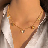 Punk Style Butterfly Choker Clavicle Necklace Jewelry Women Collares Gothic Hip Hop Link Chain Necklace Collares Mujer Jewlery daiiibabyyy