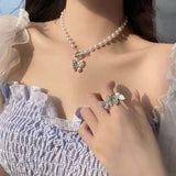 Punk Style Butterfly Choker Clavicle Necklace Jewelry Women Collares Gothic Hip Hop Link Chain Necklace Collares Mujer Jewlery daiiibabyyy