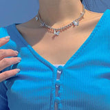 Punk Style Butterfly Choker Clavicle Necklace Jewelry Women Collares Gothic Hip Hop Link Chain Necklace Collares Mujer Jewlery daiiibabyyy