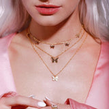 Punk Style Butterfly Choker Clavicle Necklace Jewelry Women Collares Gothic Hip Hop Link Chain Necklace Collares Mujer Jewlery daiiibabyyy