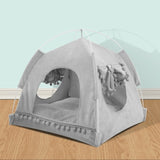 Summer Cat Tent Pet Tent House Floral Breathable Soft Fabric Pets Nest Bed Foldable Suitable Kitten Sleeping Bed Cave Dog Kennel daiiibabyyy