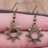 Vintage Totem Earring Sun & Moon Dangle Earrings Geometric Women Dangle Earrings Star Moon Female Korean Jewelry daiiibabyyy
