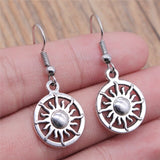 Vintage Totem Earring Sun & Moon Dangle Earrings Geometric Women Dangle Earrings Star Moon Female Korean Jewelry daiiibabyyy