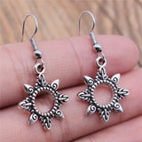 Vintage Totem Earring Sun & Moon Dangle Earrings Geometric Women Dangle Earrings Star Moon Female Korean Jewelry daiiibabyyy