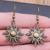 Vintage Totem Earring Sun & Moon Dangle Earrings Geometric Women Dangle Earrings Star Moon Female Korean Jewelry daiiibabyyy