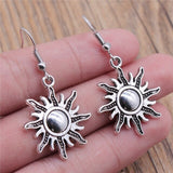 Vintage Totem Earring Sun & Moon Dangle Earrings Geometric Women Dangle Earrings Star Moon Female Korean Jewelry daiiibabyyy