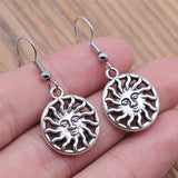 Vintage Totem Earring Sun & Moon Dangle Earrings Geometric Women Dangle Earrings Star Moon Female Korean Jewelry daiiibabyyy