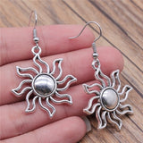 Vintage Totem Earring Sun & Moon Dangle Earrings Geometric Women Dangle Earrings Star Moon Female Korean Jewelry daiiibabyyy