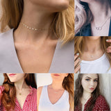 JUJIE Stainless Steel Choker Chain Necklaces For Women 2021 Classic Gold Layered Pendant Necklace Jewelry daiiibabyyy