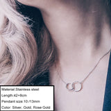 JUJIE Stainless Steel Choker Chain Necklaces For Women 2021 Classic Gold Layered Pendant Necklace Jewelry daiiibabyyy