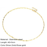 JUJIE Stainless Steel Choker Chain Necklaces For Women 2021 Classic Gold Layered Pendant Necklace Jewelry daiiibabyyy