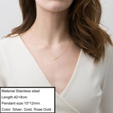 JUJIE Stainless Steel Choker Chain Necklaces For Women 2021 Classic Gold Layered Pendant Necklace Jewelry daiiibabyyy