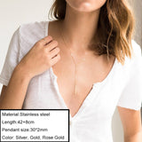 JUJIE Stainless Steel Choker Chain Necklaces For Women 2021 Classic Gold Layered Pendant Necklace Jewelry daiiibabyyy