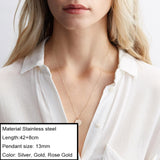 JUJIE Stainless Steel Choker Chain Necklaces For Women 2021 Classic Gold Layered Pendant Necklace Jewelry daiiibabyyy