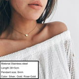JUJIE Stainless Steel Choker Chain Necklaces For Women 2021 Classic Gold Layered Pendant Necklace Jewelry daiiibabyyy