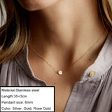 JUJIE Stainless Steel Choker Chain Necklaces For Women 2021 Classic Gold Layered Pendant Necklace Jewelry daiiibabyyy