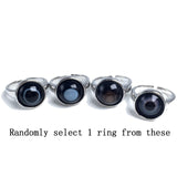 Men's Gothic Evil Eye Ball Design Charm onyx Ring Punk Finger Jewelry Gift Stainless Steel Rings Men Fashion Jewelry daiiibabyyy