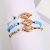 Gold Shell Beaded Bracelet  For Women Boho Friendship Colorful Bracelets Evil Eye Bracelets Rainbow Bracelet Gift  For Girls daiiibabyyy