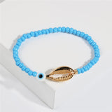 Gold Shell Beaded Bracelet  For Women Boho Friendship Colorful Bracelets Evil Eye Bracelets Rainbow Bracelet Gift  For Girls daiiibabyyy
