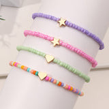 Gold Shell Beaded Bracelet  For Women Boho Friendship Colorful Bracelets Evil Eye Bracelets Rainbow Bracelet Gift  For Girls daiiibabyyy