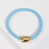 Gold Shell Beaded Bracelet  For Women Boho Friendship Colorful Bracelets Evil Eye Bracelets Rainbow Bracelet Gift  For Girls daiiibabyyy