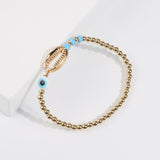 Gold Shell Beaded Bracelet  For Women Boho Friendship Colorful Bracelets Evil Eye Bracelets Rainbow Bracelet Gift  For Girls daiiibabyyy