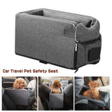 Car Central Control Dog Kennel Pet Safety Seat Removable Washable Pet Bed Outdoor Carrier Tote Bag For Small Pet Car Travel