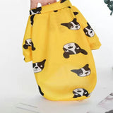 Cute Print Small Dog Hoodie T-Shirt Pullover Plus Velvet Warm Bulldog Pet Clothes for Chihuahua Shih Tzu Sweatshirt Pet Supply daiiibabyyy
