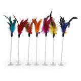 Feather Stick Spring Toy Suction With Bell Mouse Cat Interactive Pet Tool Elastic Scratcher Mice Teaser Entertainment Multicolor daiiibabyyy