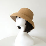 Luna&Dolphin Handmade Women Summer Sun Hat Big Eaves Beach Japanese Hepburn Style Holiday Fold Fisherman Cap Temperament Flat daiiibabyyy