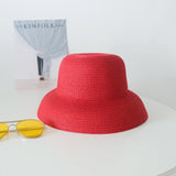 Luna&Dolphin Handmade Women Summer Sun Hat Big Eaves Beach Japanese Hepburn Style Holiday Fold Fisherman Cap Temperament Flat daiiibabyyy