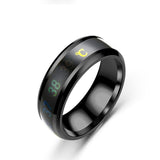 2021 New Smart Sensor Body Temperature Ring Stainless Steel Fashion Display Real-time Temperature Test Finger Ring daiiibabyyy