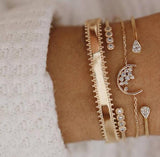 5pcs/lot Bohemian Mixed Golden Shell Starfish Bracelet Women Summer Beach Casual Jewelry Accessories Friendship Gift daiiibabyyy