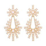 New Boho White Imitation Pearl Round Circle Hoop Earrings Women Gold Color Big Earings Korean Jewelry Brincos Statement Earrings daiiibabyyy
