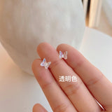 Fashion Fairy Stereo Butterfly Earrings Set Combination Small Simple Niche Design Online Celebrity Hypoallergenic Earrings daiiibabyyy