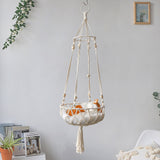 Large Macrame Cat Hammock,Macrame Hanging Swing Cat Dog Bed Basket Home Pet Cat Accessories Dog Cat's House Puppy Bed Gift daiiibabyyy
