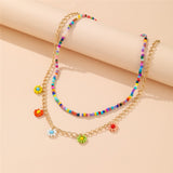 17KM Bohemian Colorful Bead Shell Necklace for Women Summer Short Beaded Collar Clavicle Choker Necklace Female Jewelry daiiibabyyy