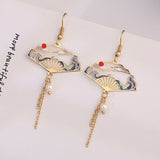 Korean Style Flower Cute Animal Dangle Earrings For Women Moon Stars Kitten Rabbit Balloon Asymmetric Earring Party Jewelry Gift daiiibabyyy