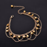 New Women Gril Tassel Chain Bells Sound Gold Metal Chain Anklet Ankle Bracelet Foot Chain Jewelry Beach Anklet daiiibabyyy