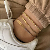WUKALO New Fashion Bohemia Vintage Summer Gold Color Flower Anklet for Women Coin Pendant Chain Ankle Bracelet Foot Jewelry daiiibabyyy