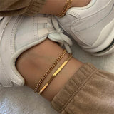 WUKALO New Fashion Bohemia Vintage Summer Gold Color Flower Anklet for Women Coin Pendant Chain Ankle Bracelet Foot Jewelry daiiibabyyy