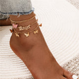 WUKALO New Fashion Bohemia Vintage Summer Gold Color Flower Anklet for Women Coin Pendant Chain Ankle Bracelet Foot Jewelry daiiibabyyy