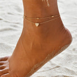 WUKALO New Fashion Bohemia Vintage Summer Gold Color Flower Anklet for Women Coin Pendant Chain Ankle Bracelet Foot Jewelry daiiibabyyy