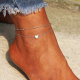 WUKALO New Fashion Bohemia Vintage Summer Gold Color Flower Anklet for Women Coin Pendant Chain Ankle Bracelet Foot Jewelry daiiibabyyy