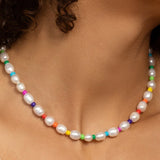 17KM Bohemian Colorful Bead Shell Necklace for Women Summer Short Beaded Collar Clavicle Choker Necklace Female Jewelry daiiibabyyy