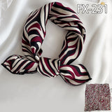 Women Small Satin Silk Scarf Square Print Wrap Foulard Femme Handkerchief Bandana Neck Hair Skinny Tie Scarves Shawls daiiibabyyy