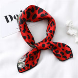 Women Small Satin Silk Scarf Square Print Wrap Foulard Femme Handkerchief Bandana Neck Hair Skinny Tie Scarves Shawls daiiibabyyy