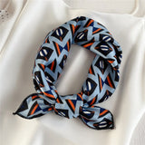 Women Small Satin Silk Scarf Square Print Wrap Foulard Femme Handkerchief Bandana Neck Hair Skinny Tie Scarves Shawls daiiibabyyy