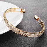 Bohemian Style Women Girls Gold Bracelet  Rhinestone Leaves Chain Bangle Luxury Wedding Jewelry Simple Fashion Elegant New daiiibabyyy